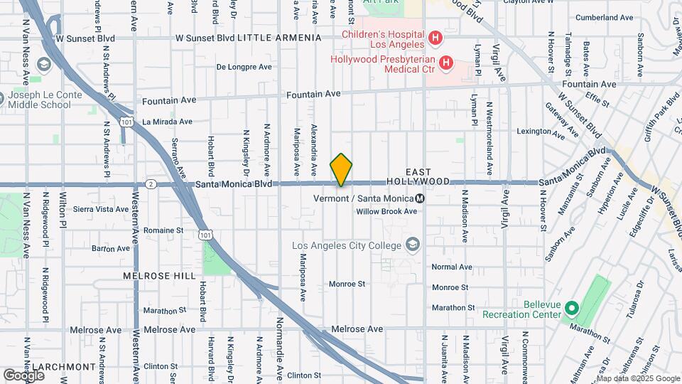1034 N Kenmore Ave Map and Location Details