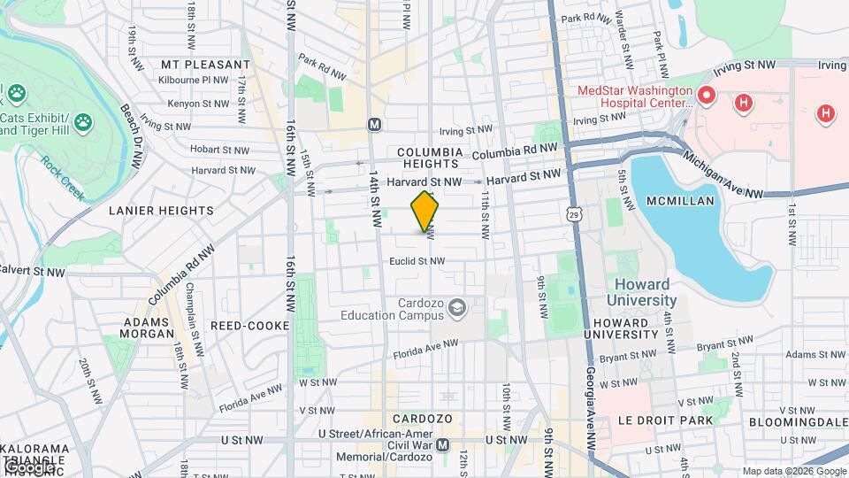 1302 Fairmont St NW Map and Location Details
