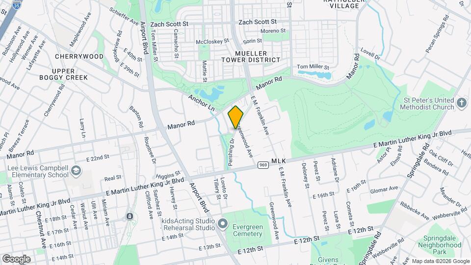 2117 Pershing Dr Map and Location Details