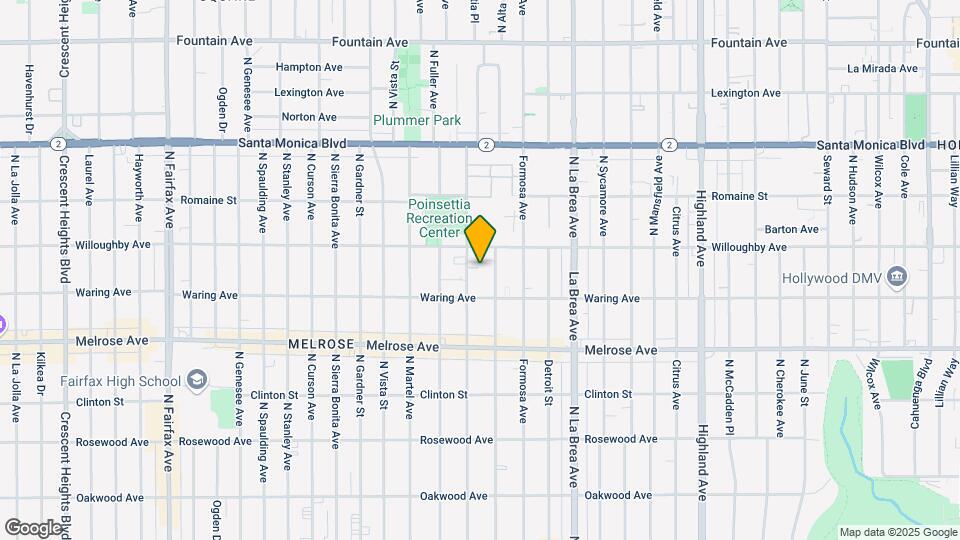832-834 N Poinsettia Pl Map and Location Details