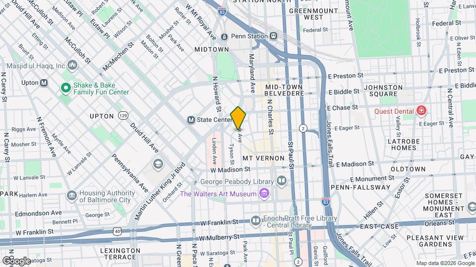 864 Park Ave, Unit Apartment Map and Location Details