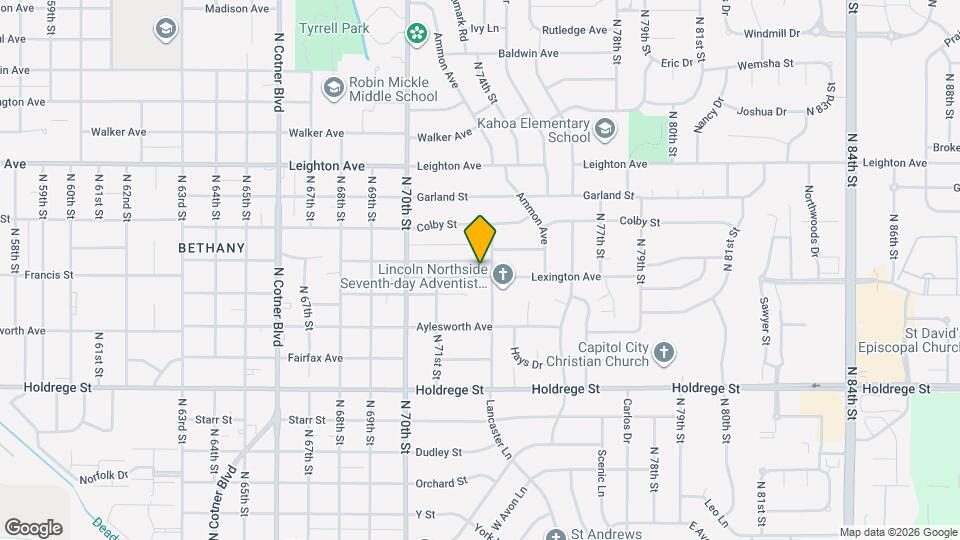 7221 Lexington Ave Map and Location Details
