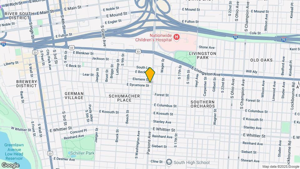 554 E Sycamore St Map and Location Details