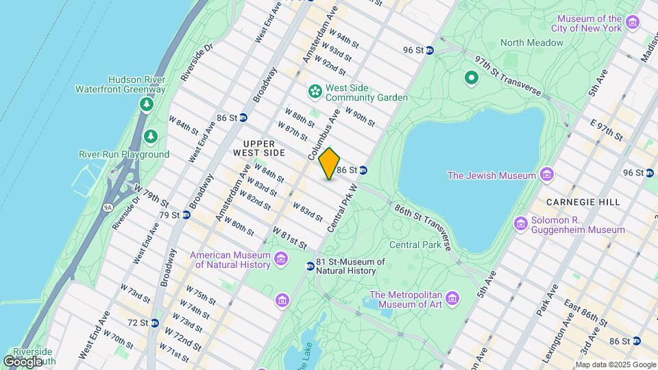 37 W 85th St Map and Location Details