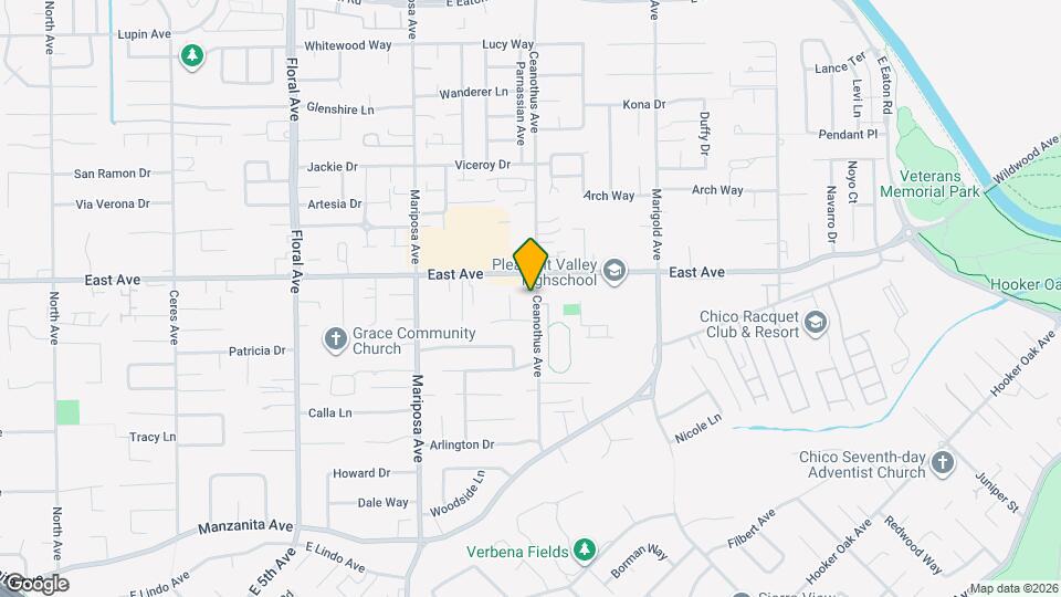 2423 Ceanothus Ave Map and Location Details