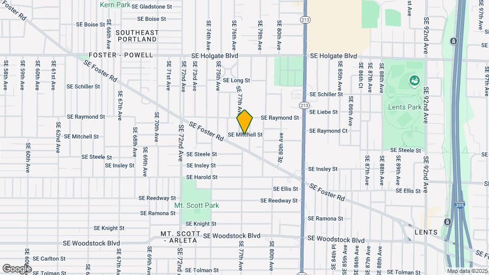 7710 SE Mitchell St Map and Location Details