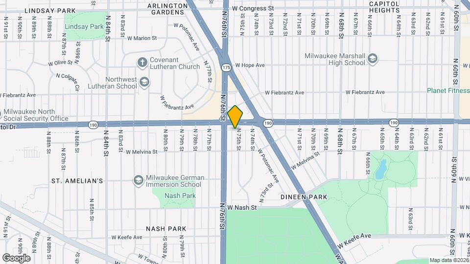 3959 N 75th St Map and Location Details