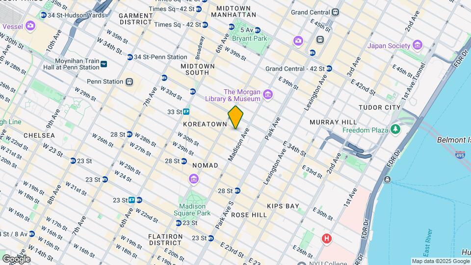 18 E 33rd St Map and Location Details