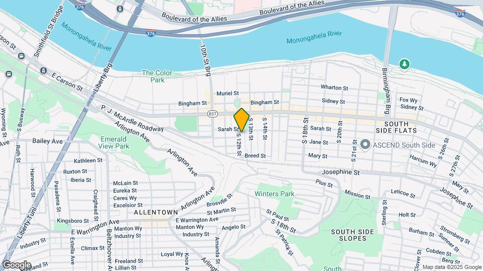 107 S 12th St-Unit -1 Map and Location Details