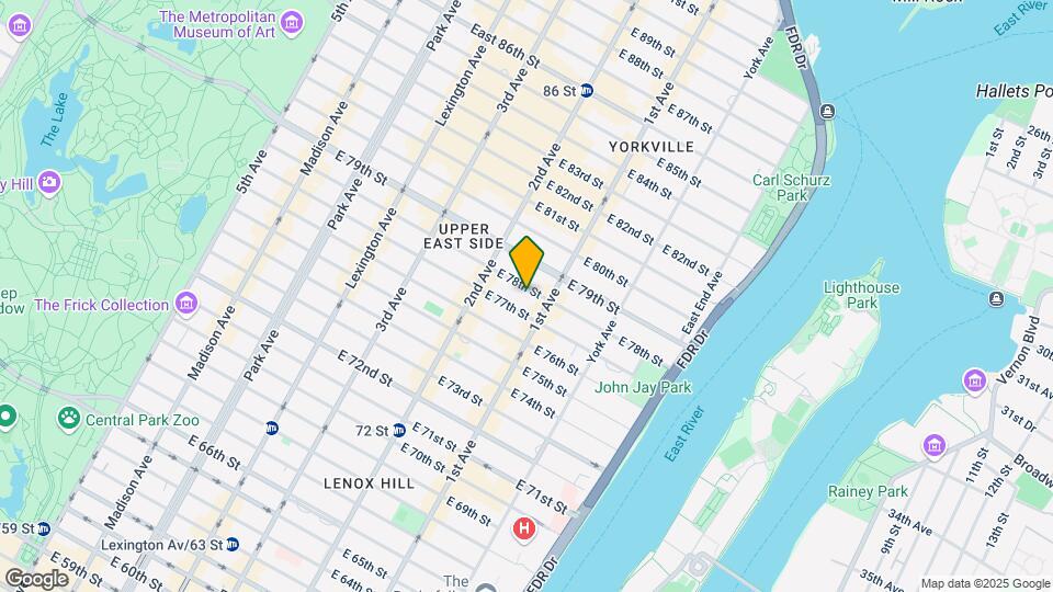 344 E 78th St Map and Location Details