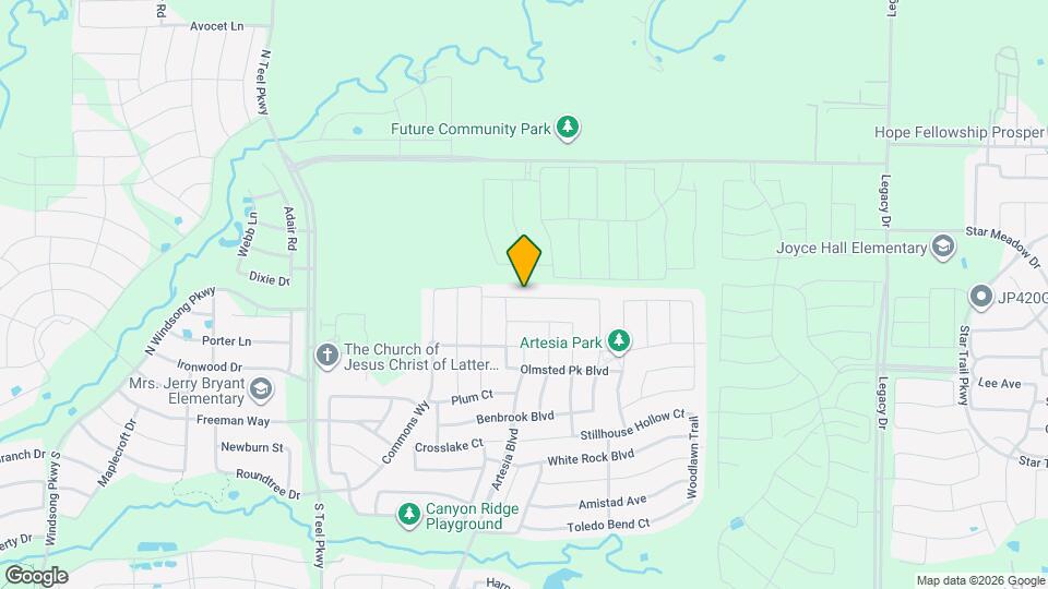 16217 Bidwell Park Dr Map and Location Details