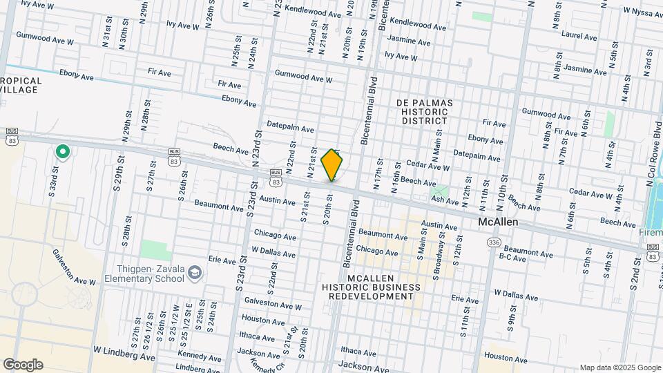 8 N 20th St Map and Location Details