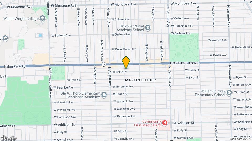 5858 W Dakin St, Unit 2 Map and Location Details