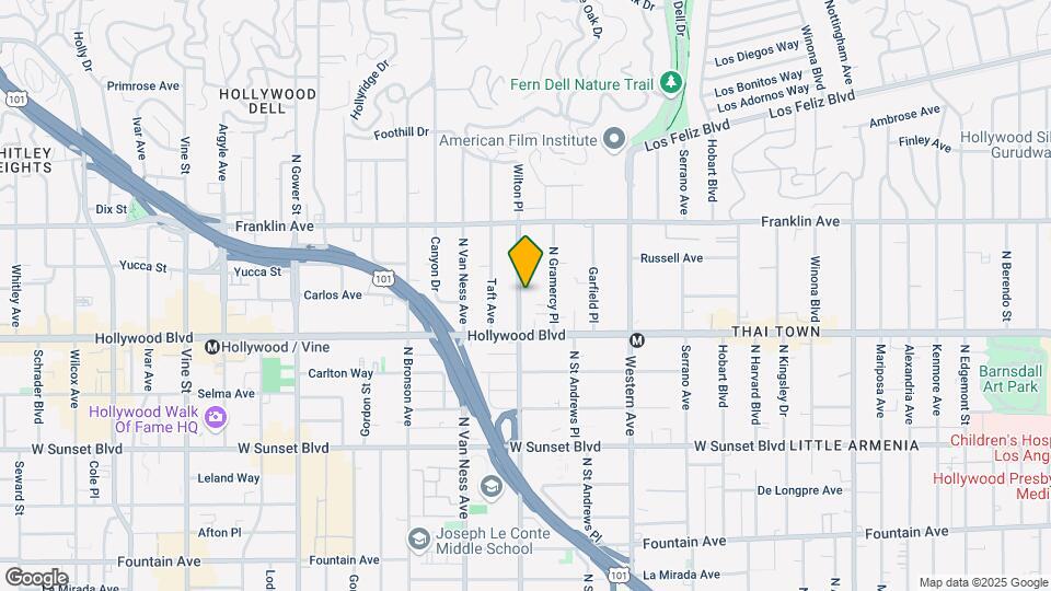1744 N Wilton Pl Map and Location Details