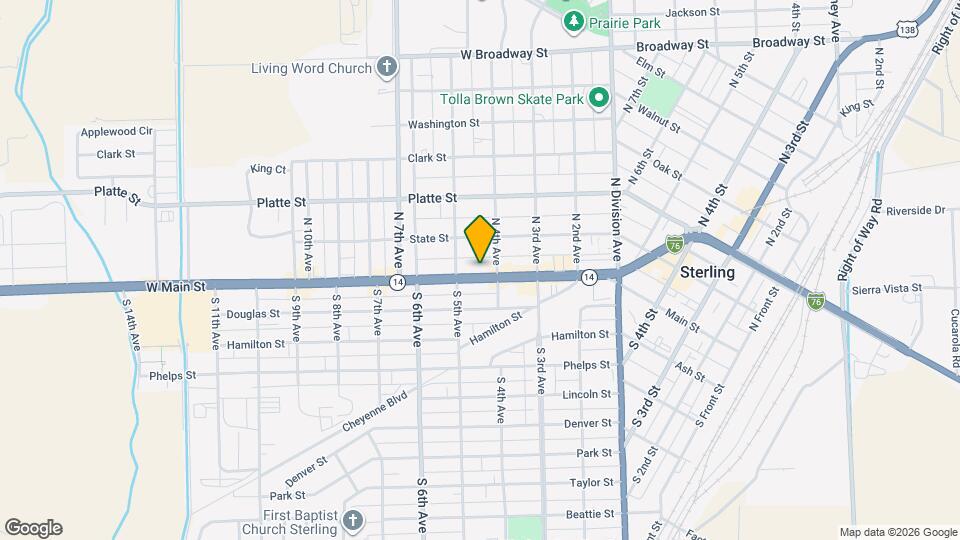 414 W Main St Map and Location Details