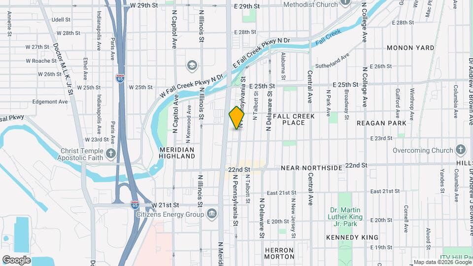 2322 N Pennsylvania St Map and Location Details