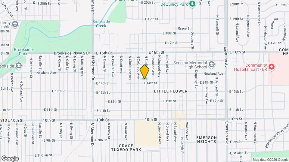 1408 N Euclid Ave Map and Location Details
