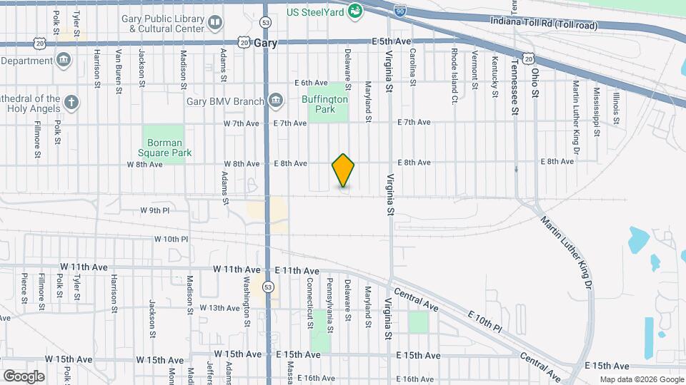 856 Delaware St Map and Location Details