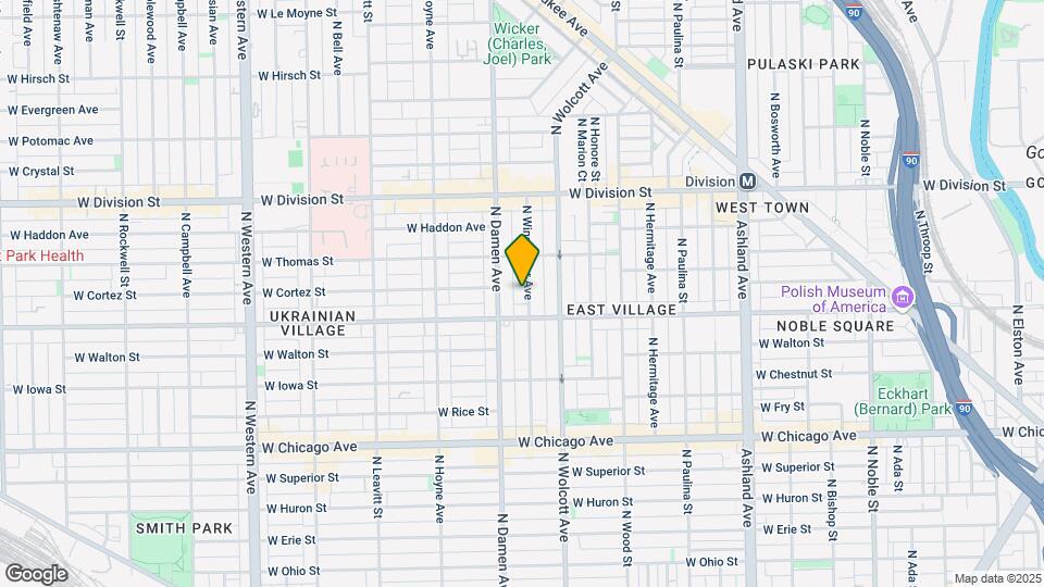 1022 N Winchester Ave Mapa y Detalles de la Ubicación