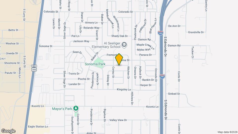 1301 Stonewall St Map and Location Details