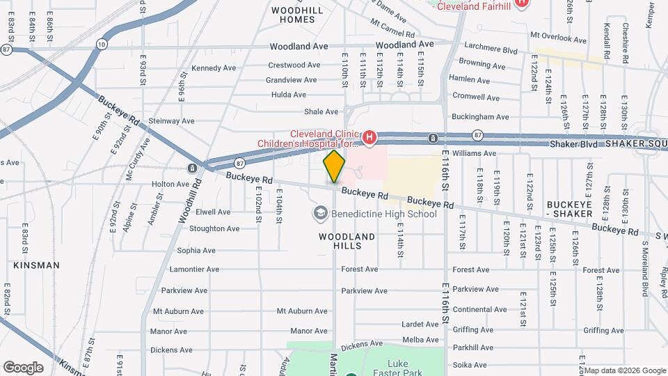 3445 East Blvd Map and Location Details