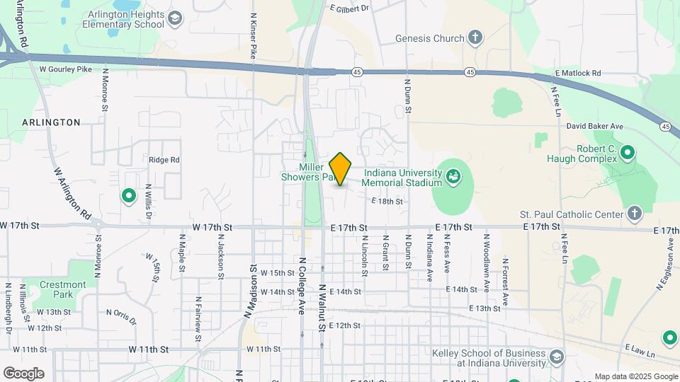 1325 N Washington St Map and Location Details