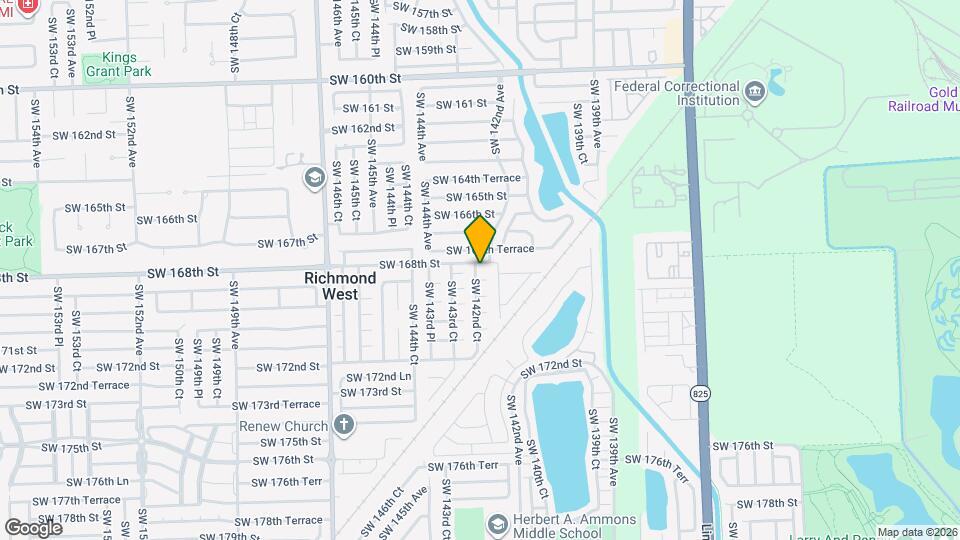 14232 SW 168th St, Unit Efficiency Mapa y Detalles de la Ubicación