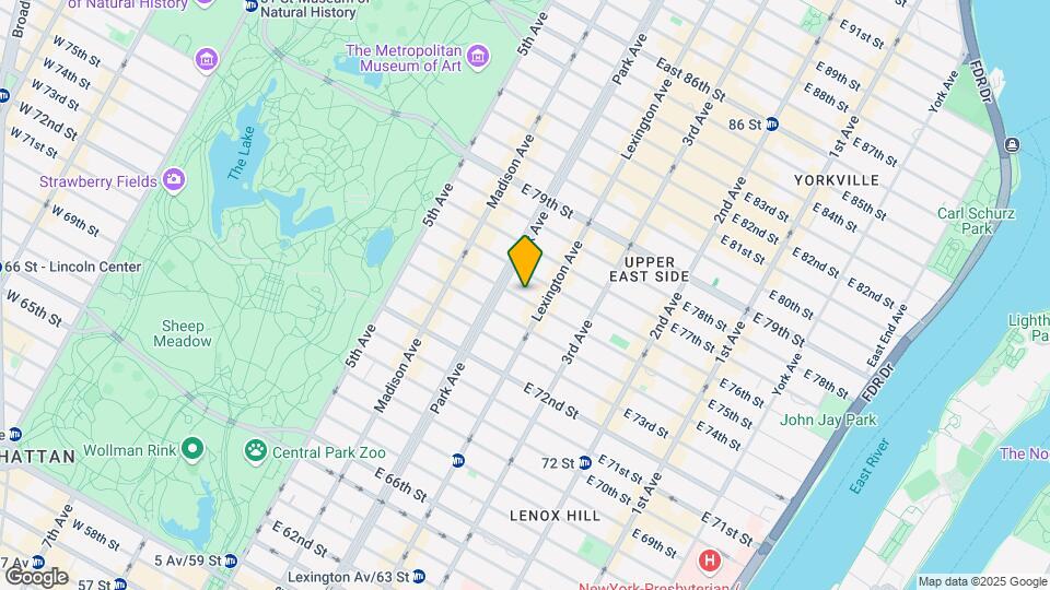 111 E 75th St Map and Location Details