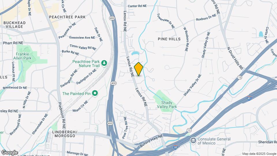 2865 Lenox Rd NE Map and Location Details