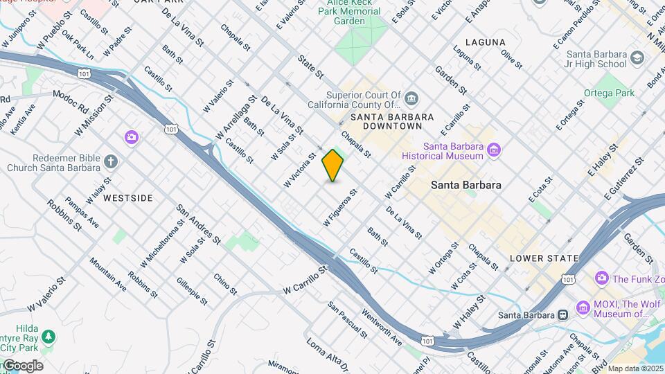 227 W Anapamu St Map and Location Details