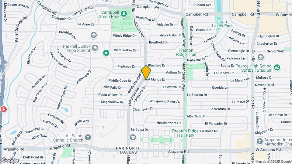 16095 Longvista Dr Map and Location Details
