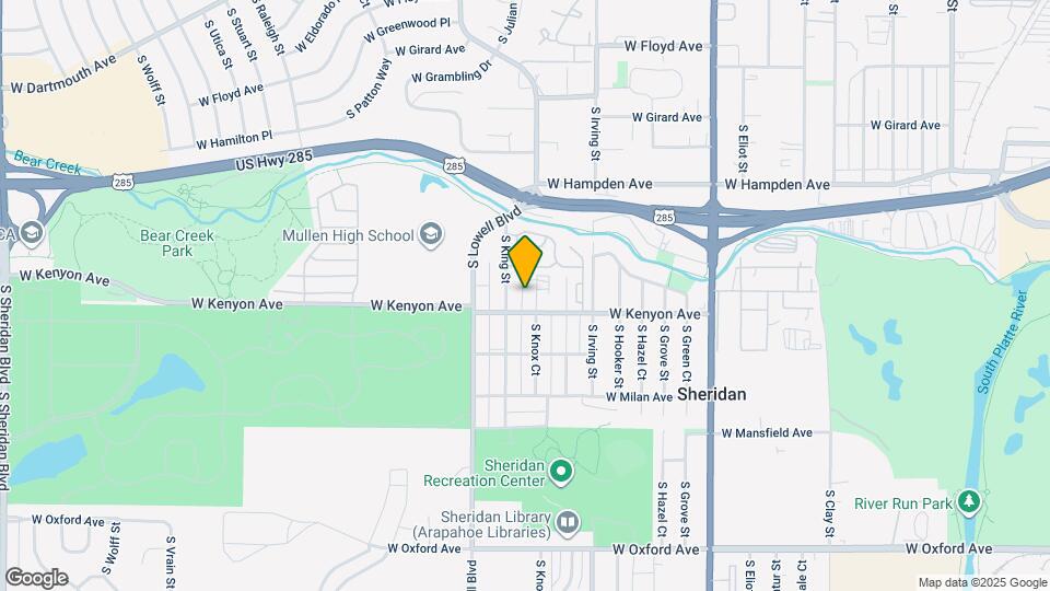 3671 S Knox Ct Map and Location Details