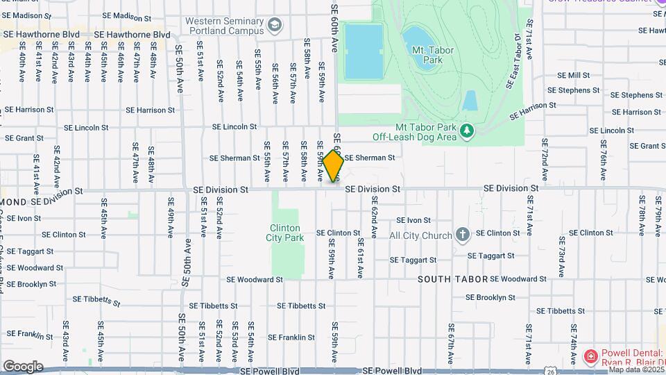 5936 SE Division St Map and Location Details
