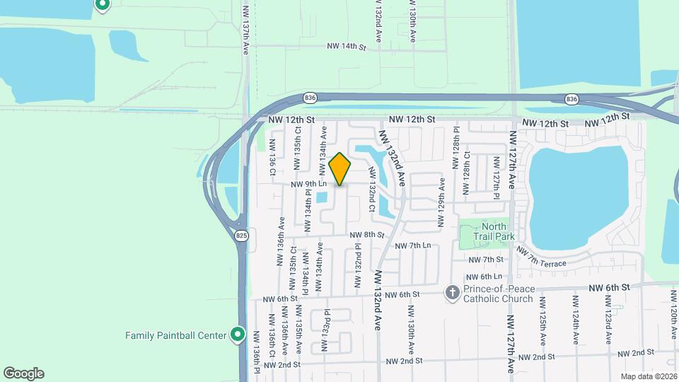 933 NW 133rd Ct Map and Location Details