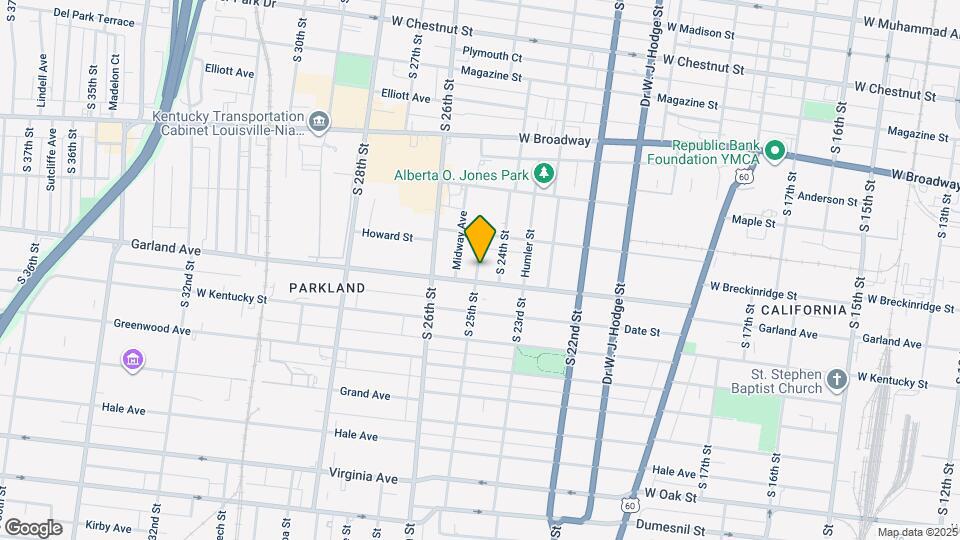 871 S 25th St Map and Location Details