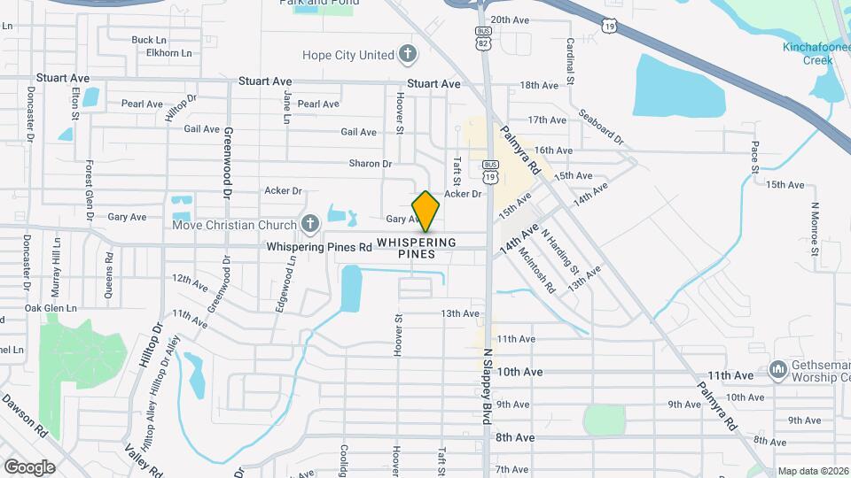 1205 Whispering Pines Rd Map and Location Details
