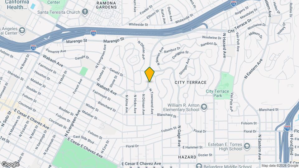 3338 City Terrace Dr Map and Location Details