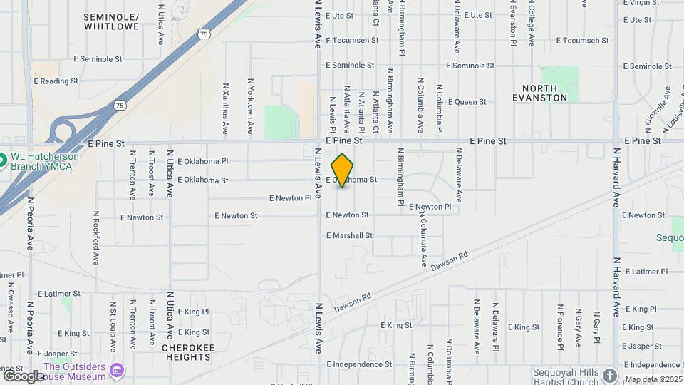 1329 N Lewis Pl Map and Location Details