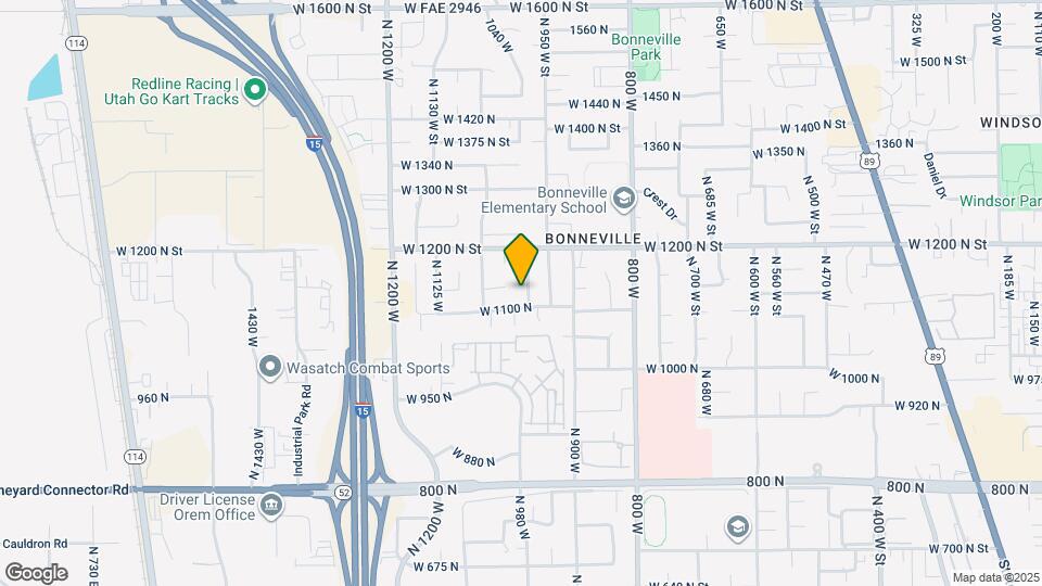 1117 N 980 W St Map and Location Details