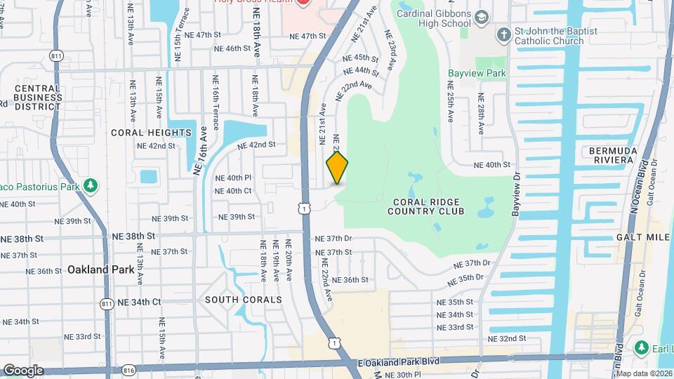3908 NE 22nd Ave Map and Location Details