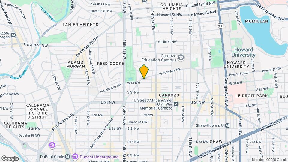 1443 W St NW Map and Location Details