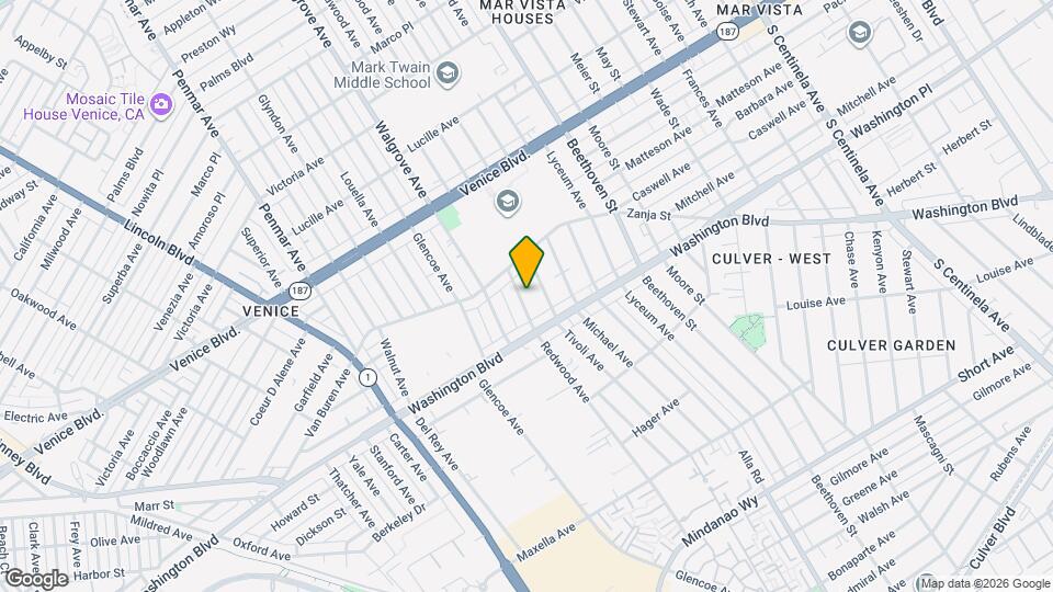 3942 Redwood Ave Map and Location Details