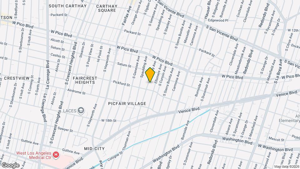 1554 S Stanley Ave Mapa y Detalles de la Ubicación