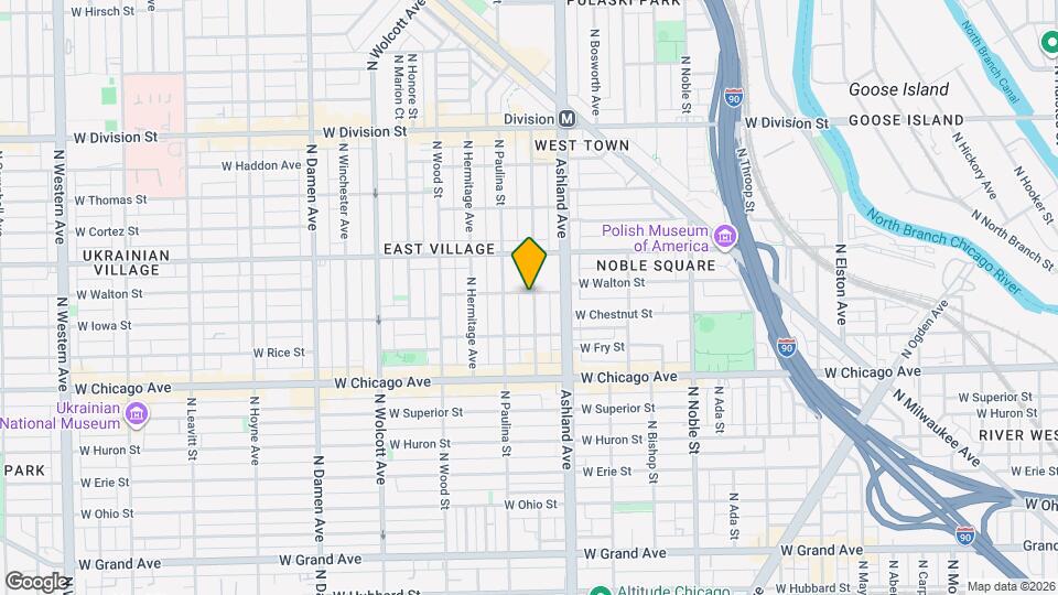 882 N Marshfield Ave, Unit 3F Mapa y Detalles de la Ubicación