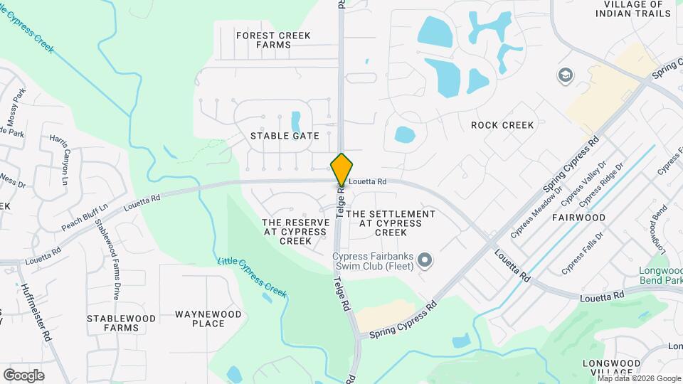 15723 Telge Rd Map and Location Details