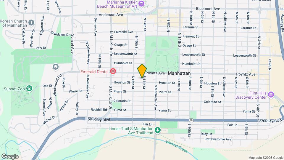 1406 Houston St Map and Location Details