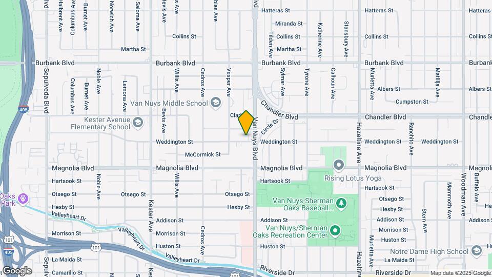 14513 Weddington St Mapa y Detalles de la Ubicación
