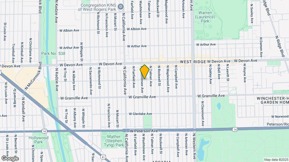 2651 W Rosemont Ave Map and Location Details