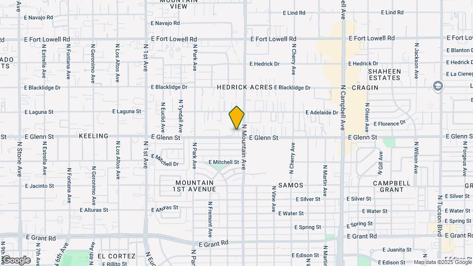 1295 E Glenn St Map and Location Details