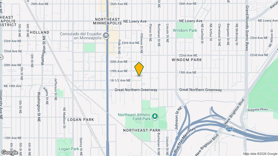 1834 Fillmore St NE Mapa y Detalles de la Ubicación